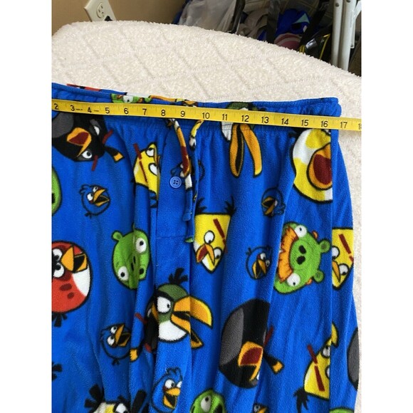 Angry Birds 2009 Black Graphic Print Shirt An Blue Pajama Pants Set Size L - Picture 12 of 16